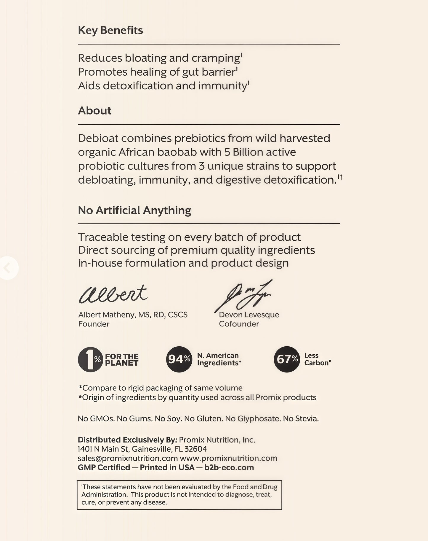 Debloat: Prebiotic + Probiotic,30 Single Sticks